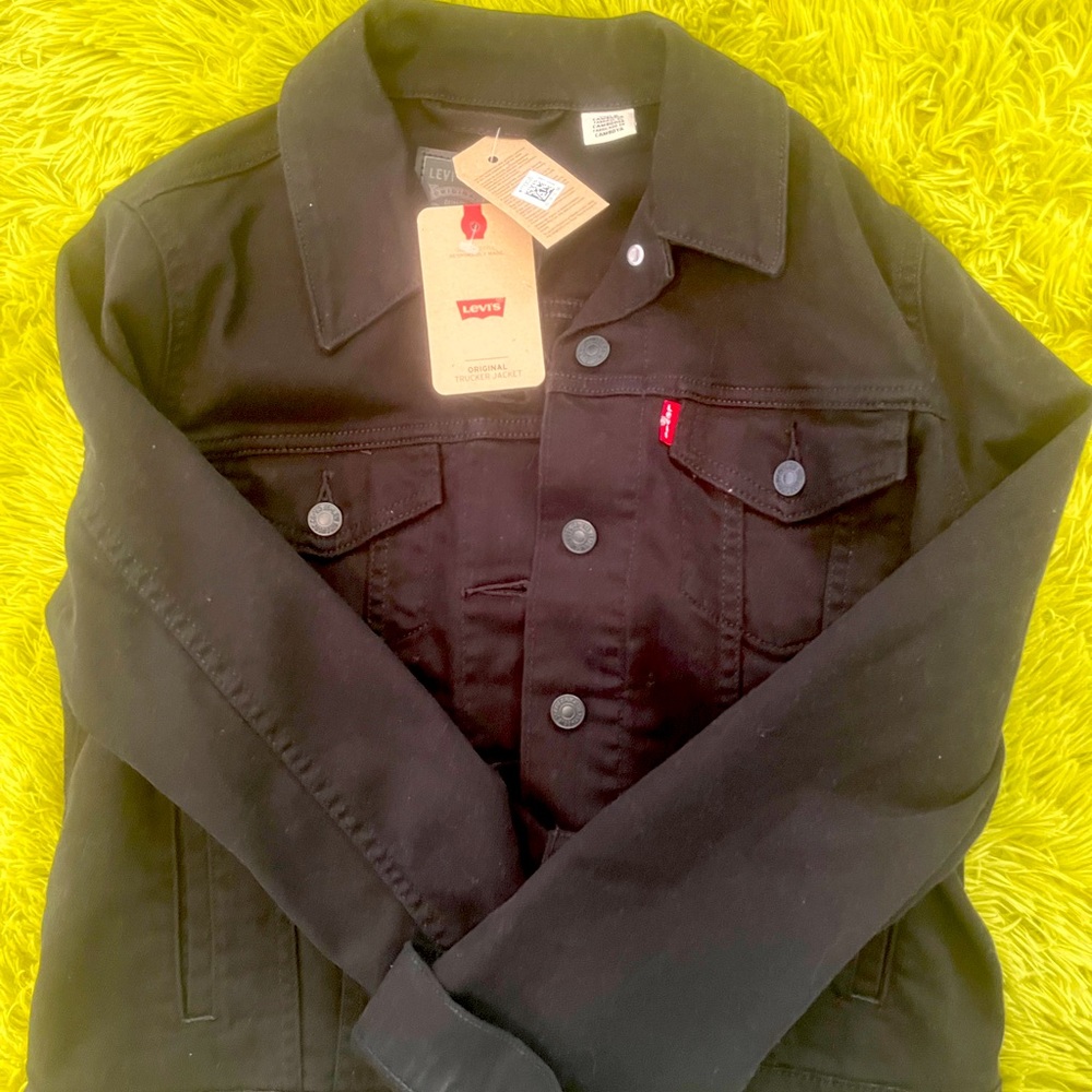 Jet black jean jacket NWT